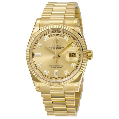 rolex day date men's gold